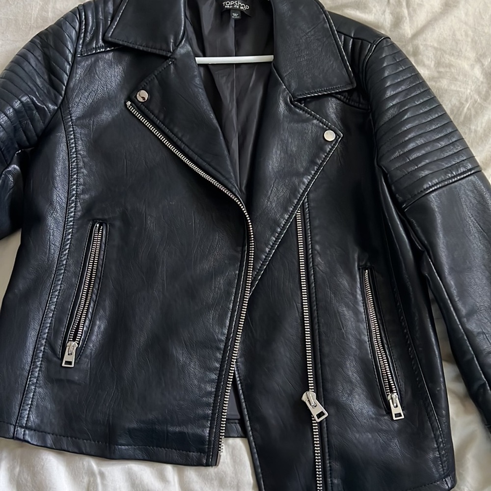 Black leather jacket
